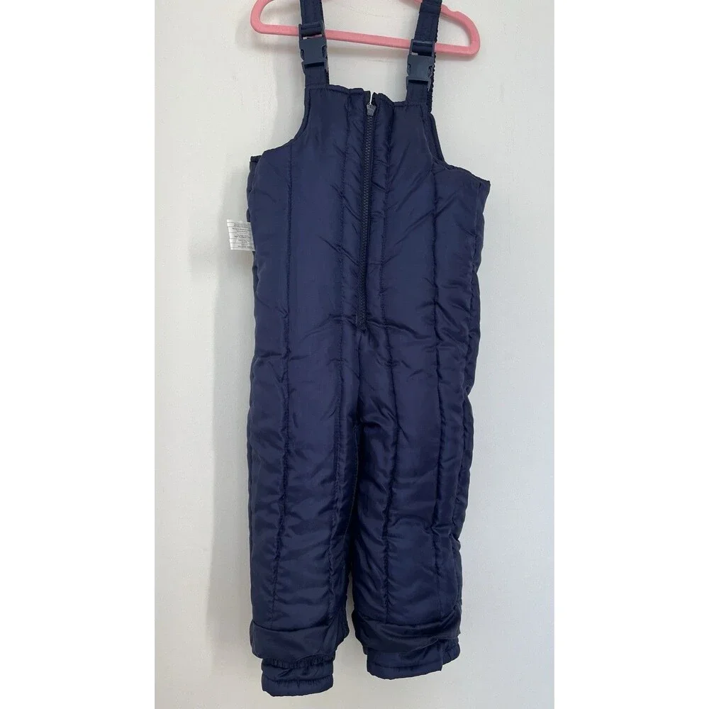 NWOT Carters Snowsuits Snow Bib Pants Navy Blue Toddler Boy Girl Size 4T